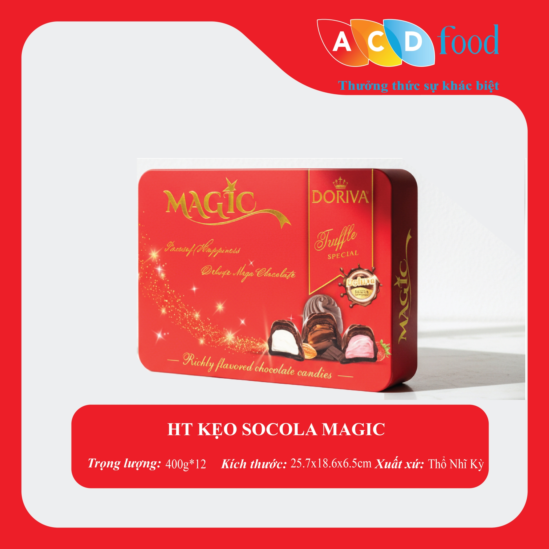 HỘP THIẾC KẸO SOCOLA MAGIC